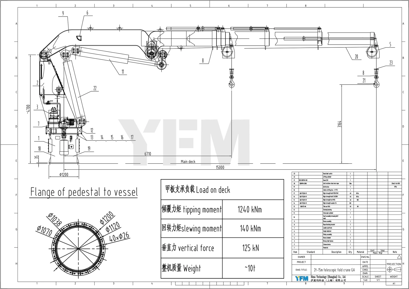Folding Boom Marine Crane Folding Boom Marine Crane